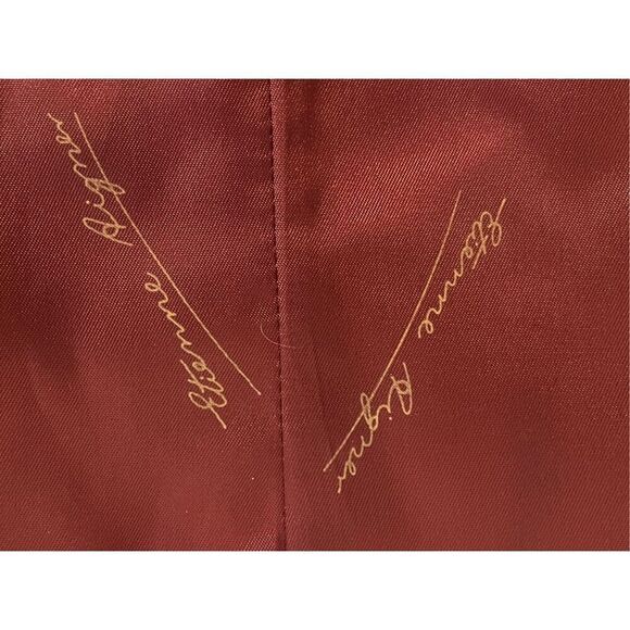 Etienne Aigner Old Money Oxblood 1980s Vintage Leather Jacket With Logo Hardware - Picture 9 of 10